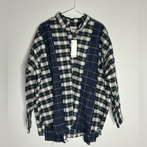 NWT Urban Outfitters spliced dad button up. Size small - Picture 1 of 4
